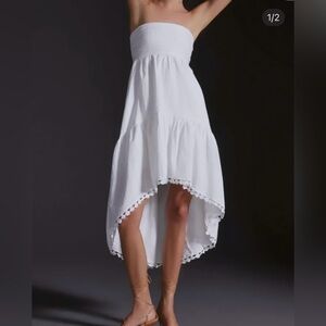 Anthropology Maeve Strapless dress